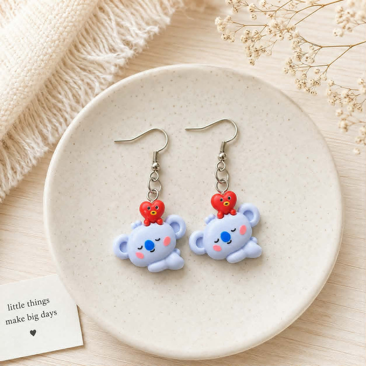 BT21 Character Earrings – Choose Your Design