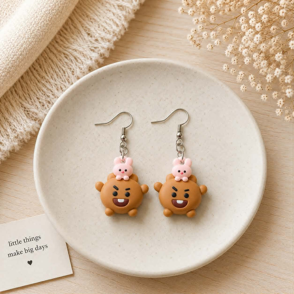 BT21 Character Earrings – Choose Your Design