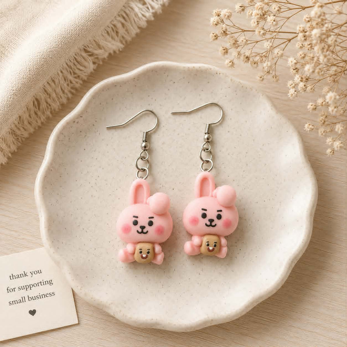 BT21 Character Earrings – Choose Your Design