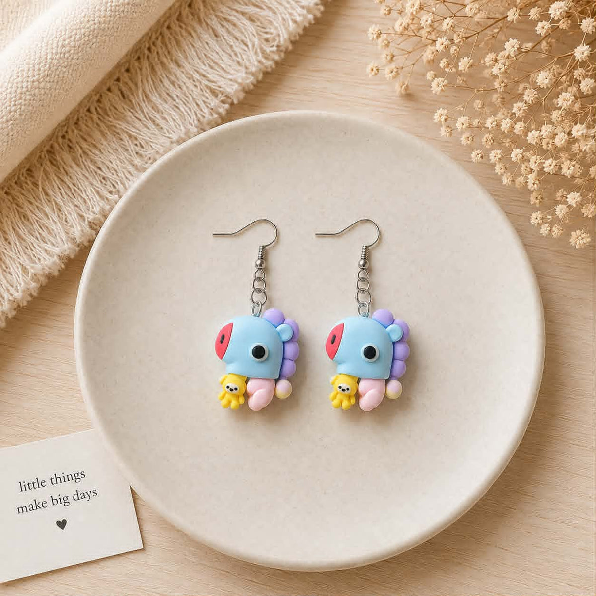 BT21 Character Earrings – Choose Your Design